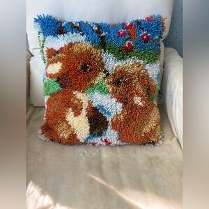 Adorable Bunny latch hook pillow 🐇